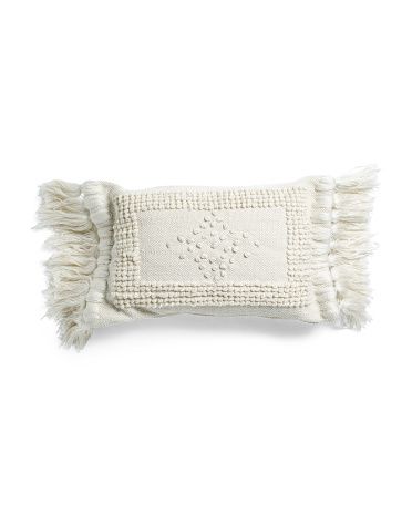 14x24 Woven Knot Tassel Pillow | TJ Maxx