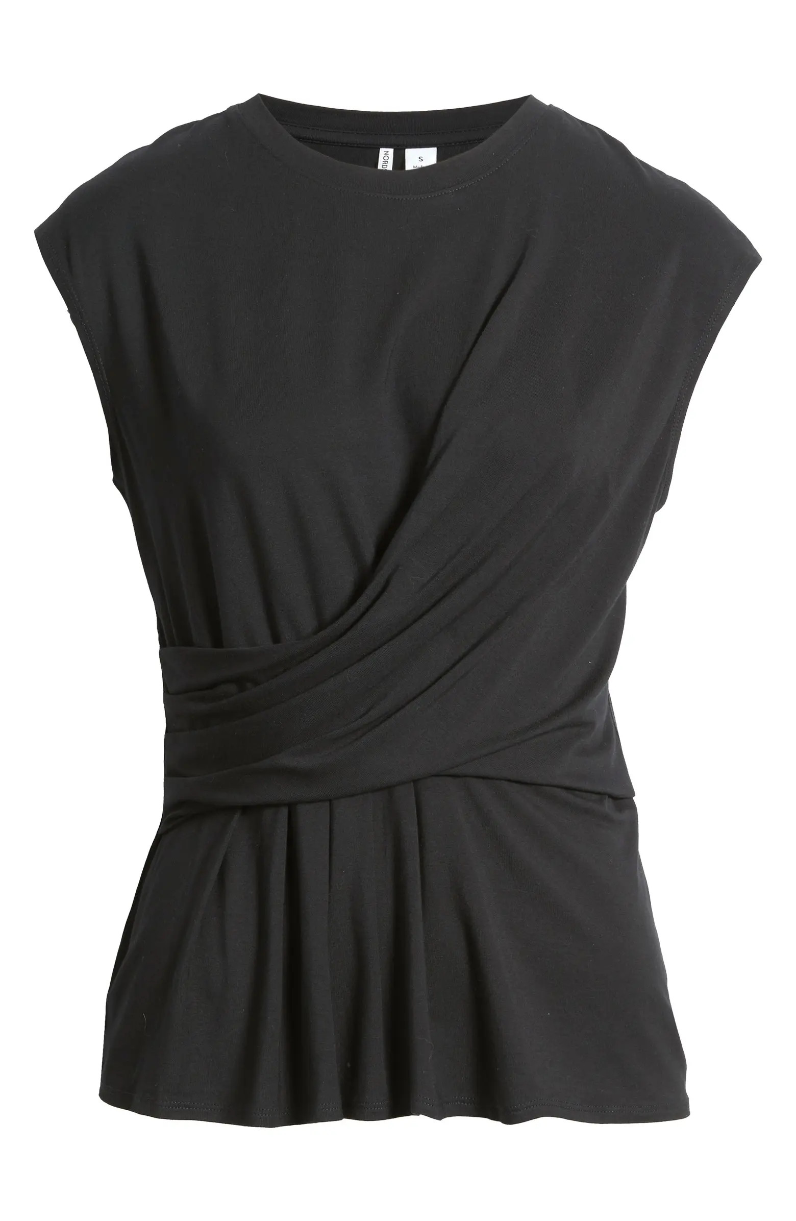 Draped Cap Sleeve Peplum Top | Nordstrom