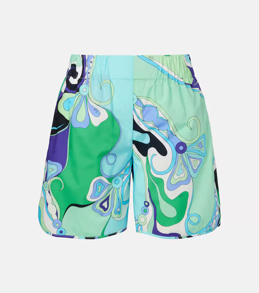 Pucci Orchidee printed cotton high-rise shorts | Mytheresa (US/CA)
