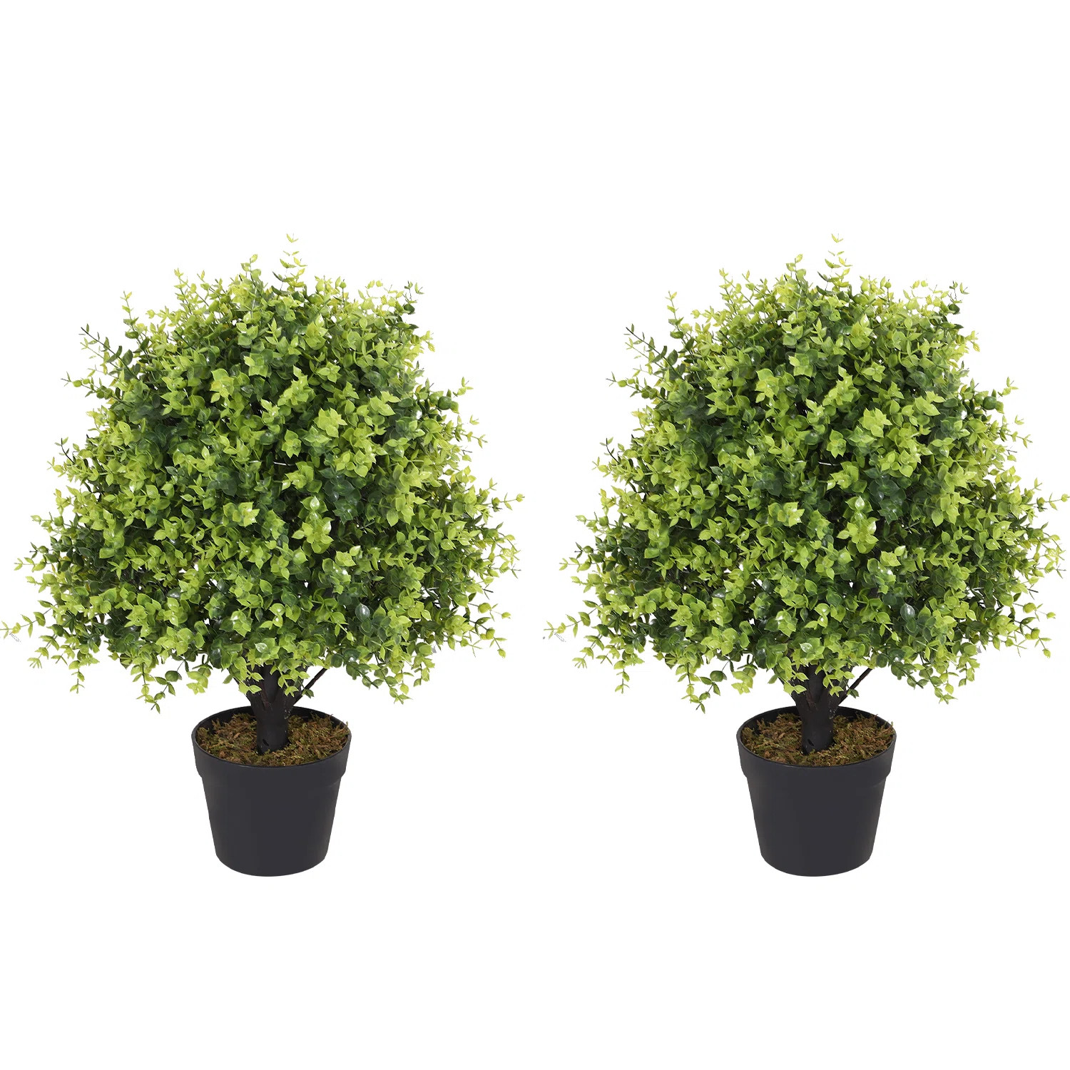 27.5" Artificial Boxwood Ball Topiary Tree - UV Resistant For Outdoordecor | Wayfair North America