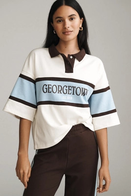 Araminta James Short-Sleeve Rugby Shirt | Anthropologie (US)