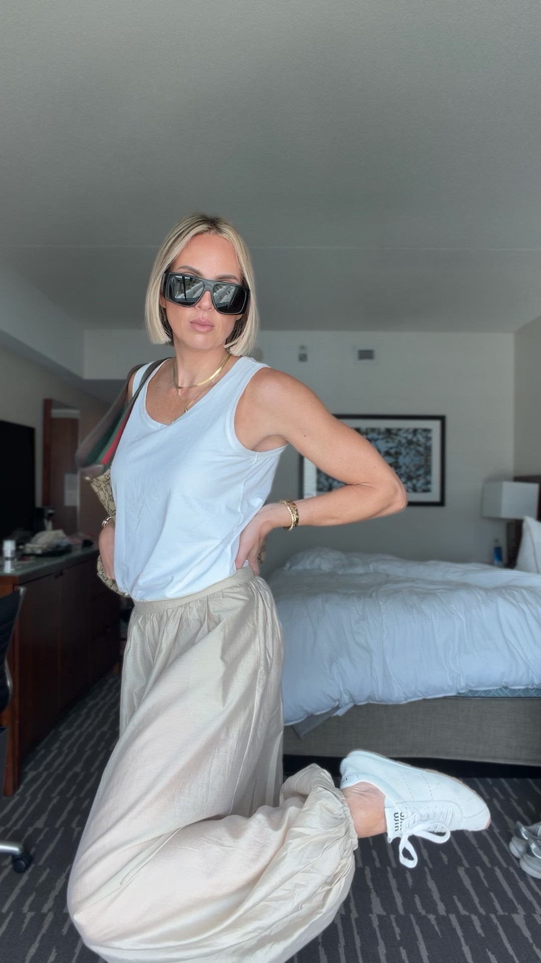 Wearing a small in the target tank and a small in the pants. In between sizes, size down. run a little big. Just a heads up, the pants are on the sheer side but it’s purposely made like that. I wear a new thong underneath.

#LTKootd #LTKTravel #LTKTall