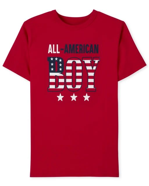 Boys Matching Family Short Sleeve Americana All American Boy Graphic Tee | The Children's Place  ... | The Children's Place