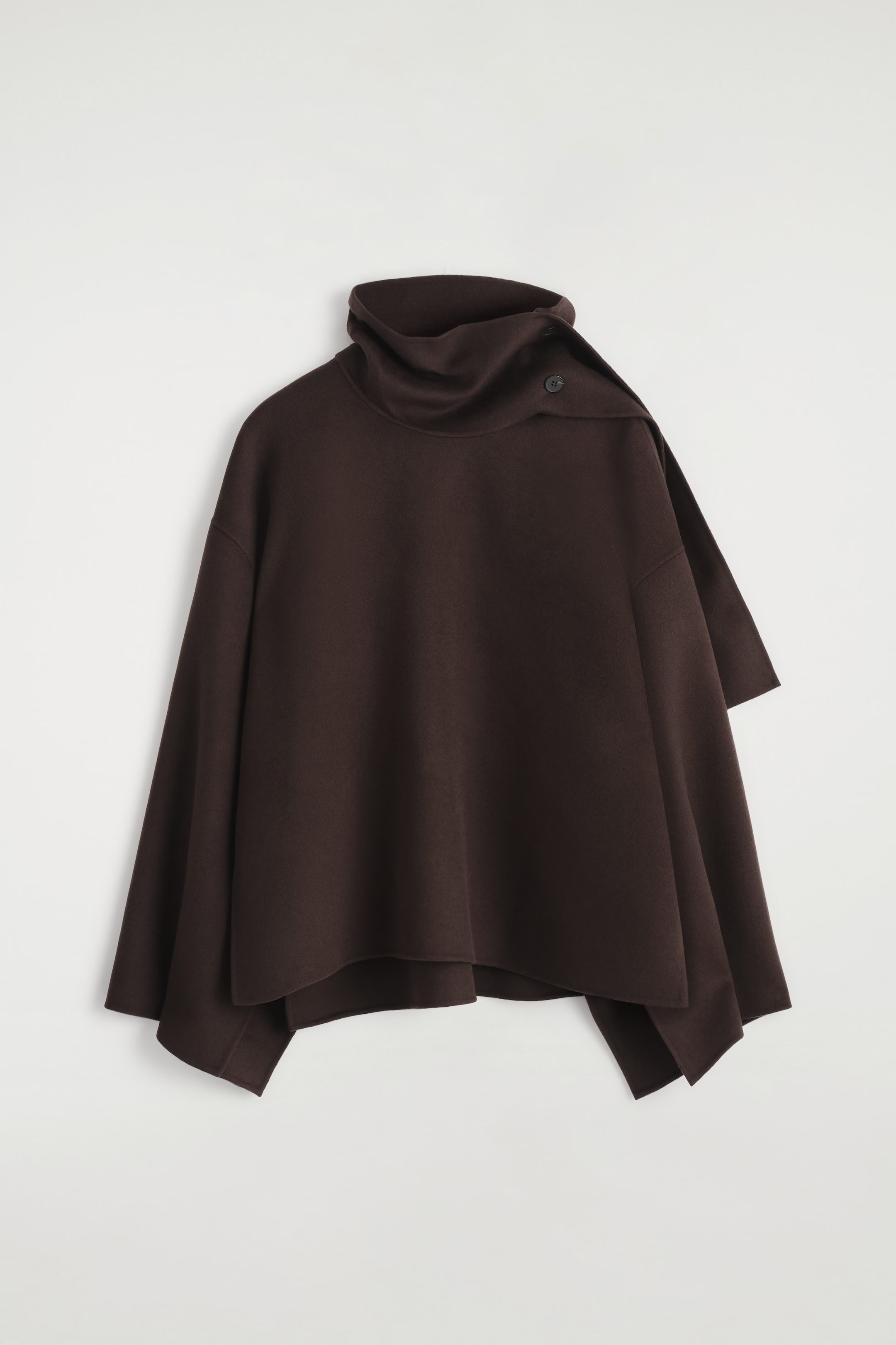 DOUBLE-FACED WOOL CAPE - CHOCOLATE | COS US | COS (US)