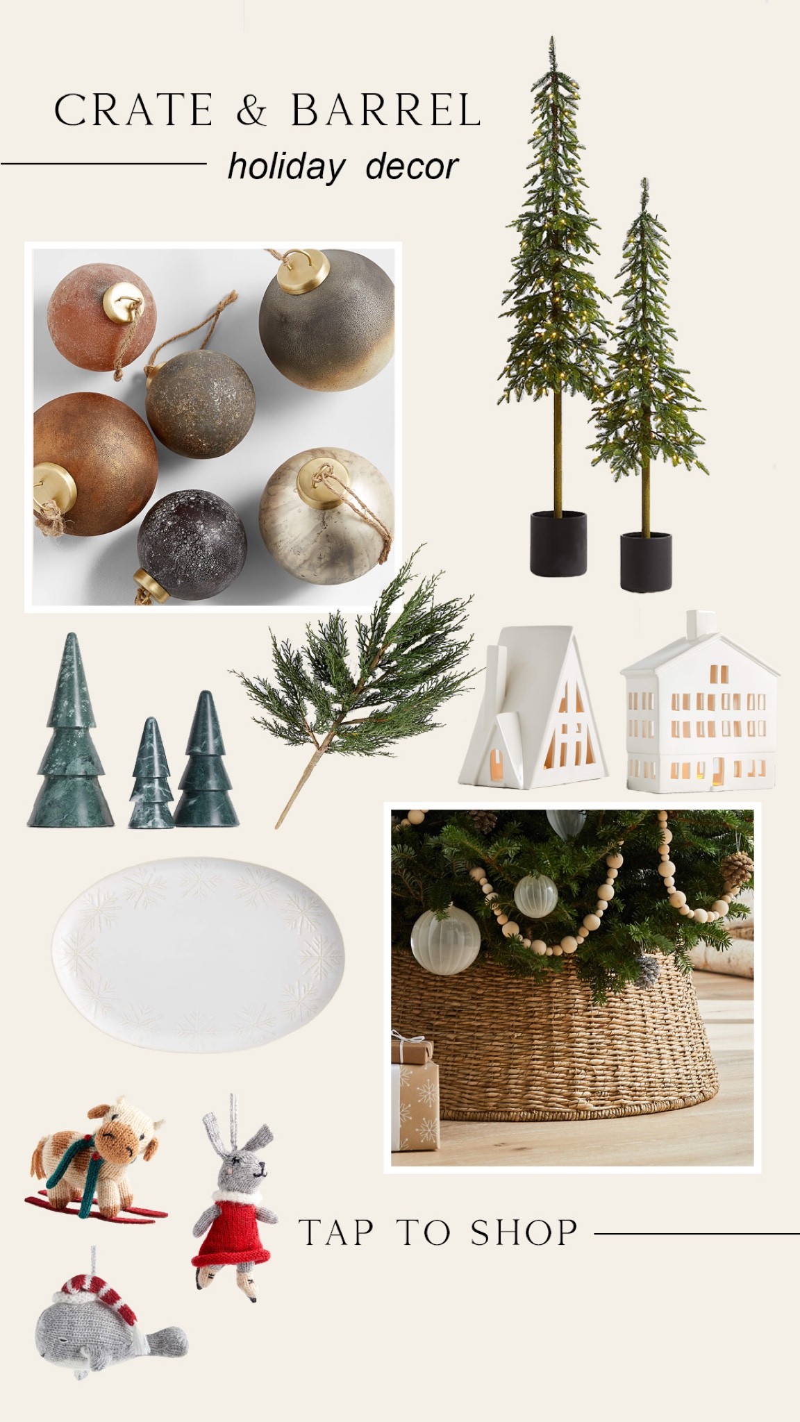 Holiday & Christmas decorations from Crate & Barrel 

#LTKSeasonal #LTKhome