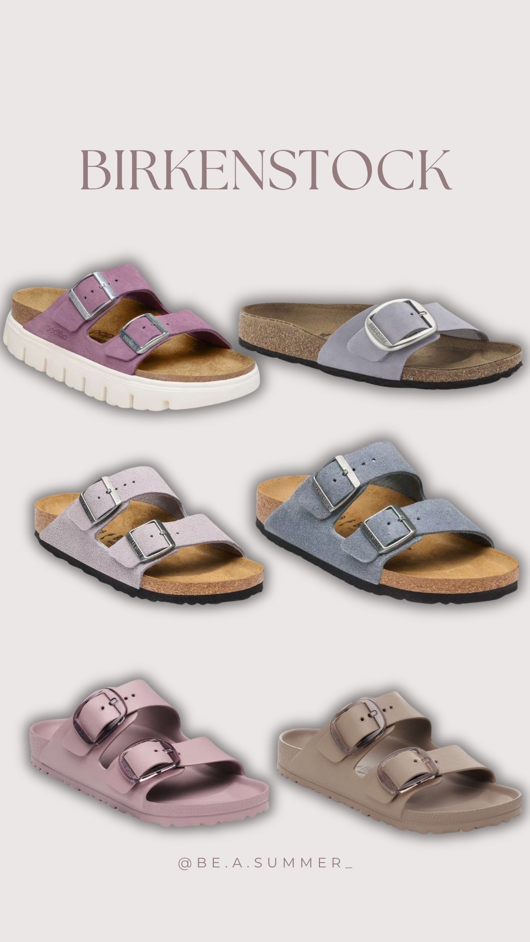New @Birkenstock US arrivals! Obsessed with the top left pair! 😍

Color analysis / summer / Beasummer