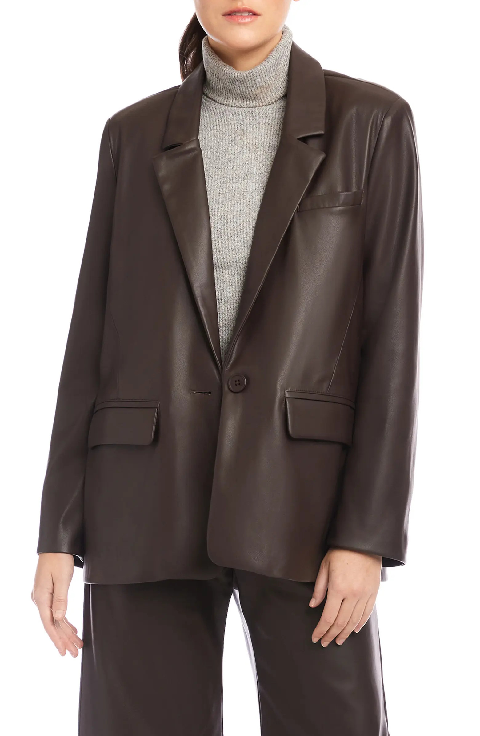 Regan Faux Leather Blazer | Nordstrom