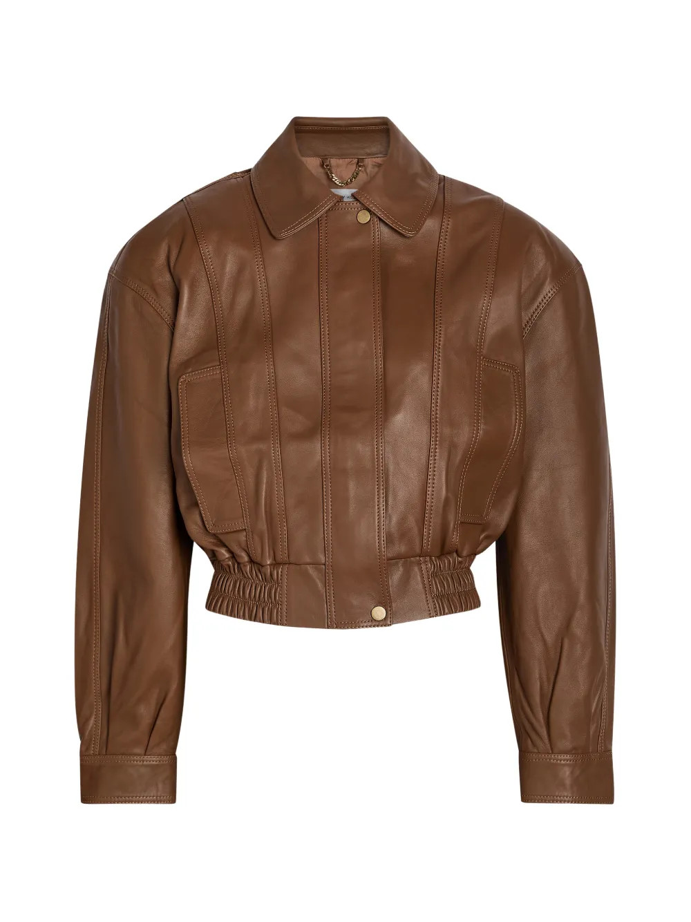 Ronny Kobo Samson leather jacket - Brown | Farfetch Global