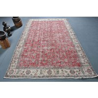 Turkish Rug, Vintage Large Carpet, Home Decor 69x113 Inches Red Handmade Salon Rugs, Decorative Bedroom 10219 | Etsy (UK)