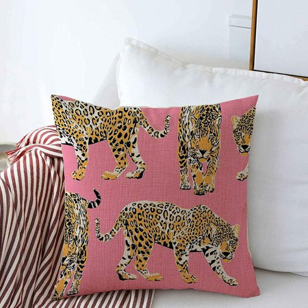 Decorative Throw Pillow Cushion Covers 18x18 Inch Different Cheetah Wild Striped Leopards Animal wit | Walmart (US)