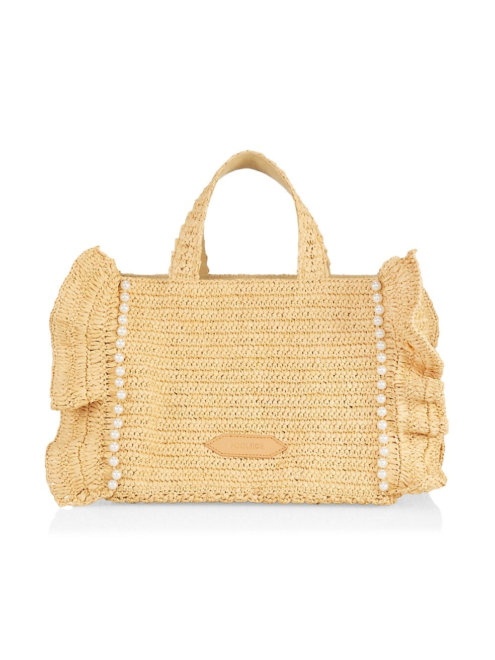 Poolside The Small Sogno Pearl Raffia Tote | Saks Fifth Avenue