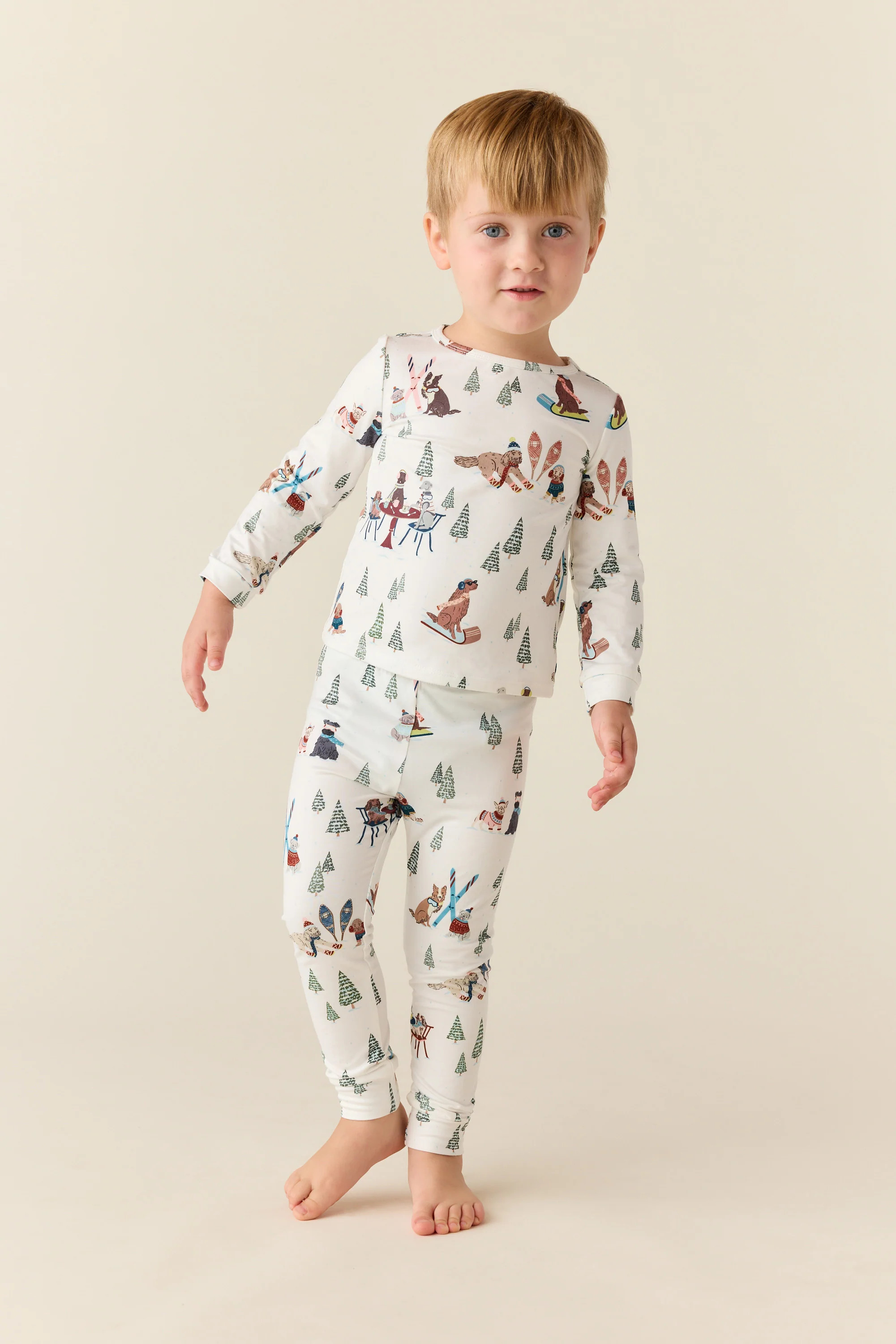 Hunter Cloud Jersey Kids Set in Winter Break Pups | MASONgrey