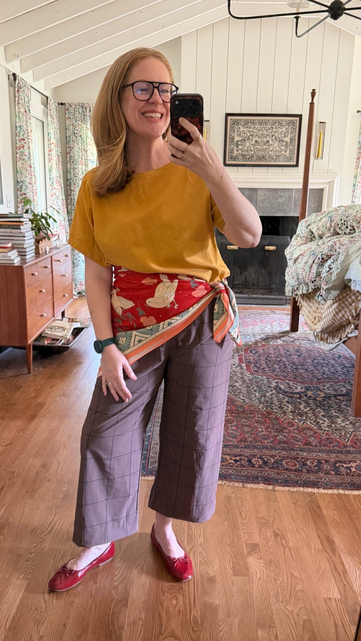 early fall outfit styling an oversized scarf over pants ❤️🍂

#LTKdayinmylife #LTKOver40 #LTKootd