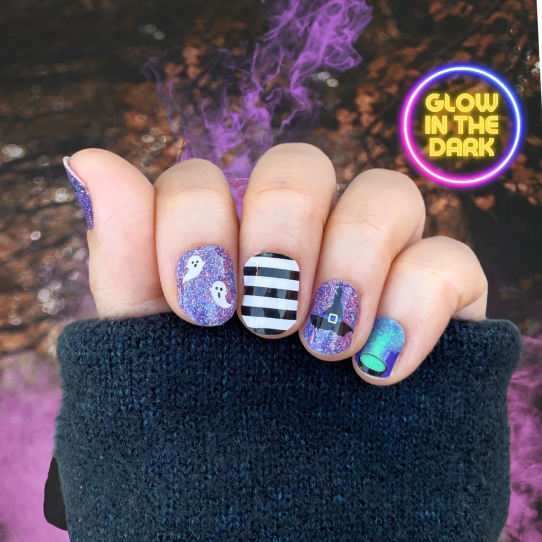 Fall Nail Wraps Halloween Nail Polish Stickers Nail Strips the Witch is In - Etsy | Etsy (US)