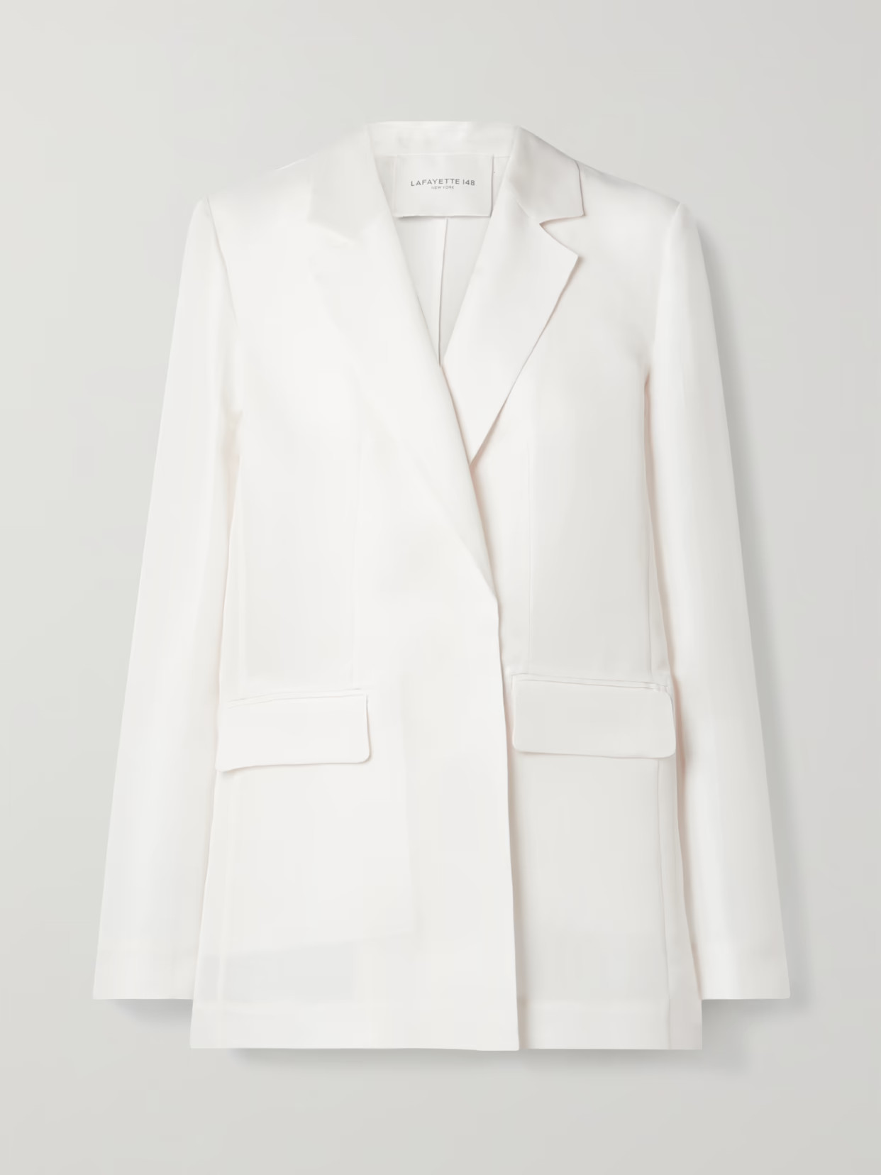 Lafayette148 - Silk-organza Blazer - White | NET-A-PORTER (US)