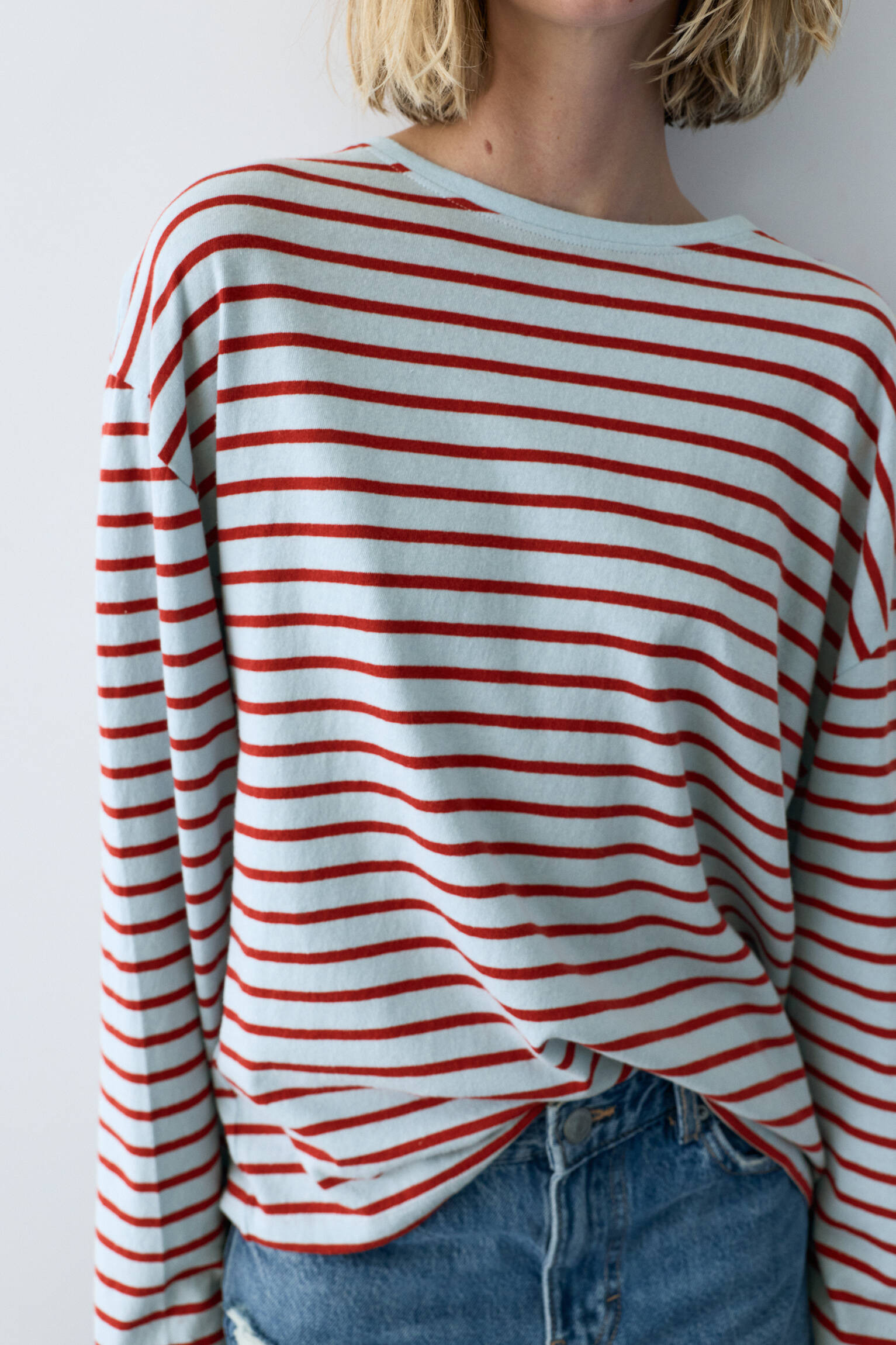Long-sleeve striped T-shirt - Pull&Bear United Kingdom | PULL and BEAR UK