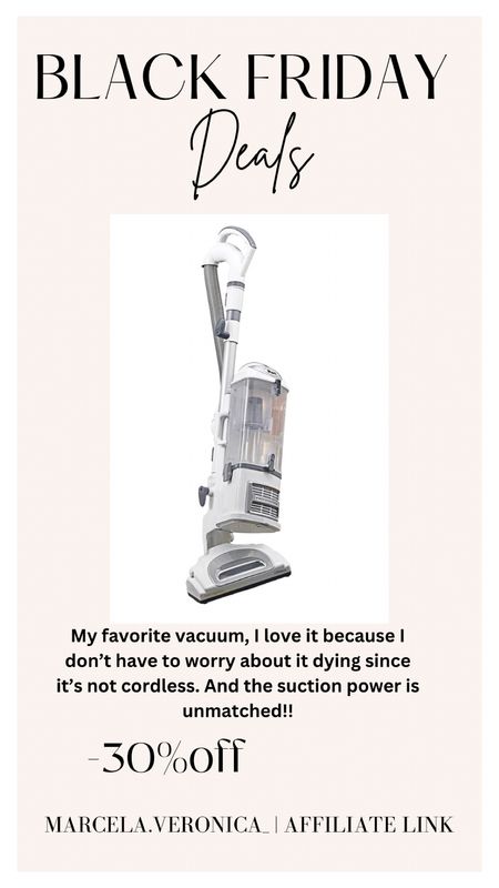 This is my all time favorite corded vacuum, the suction power is unmatched and I never have to worry about it dying mid cleaning. 
The shark vacuum is 30%off today! And it’s the perfect gift for anyone 

#LTKHoliday #LTKCyberWeek #LTKhome