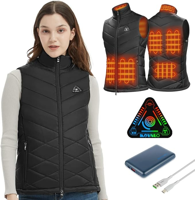 KOVNLO Heated Vest for Women with Battery Pack Included, Warming Slim Fit Rechargeable Electric H... | Amazon (US)
