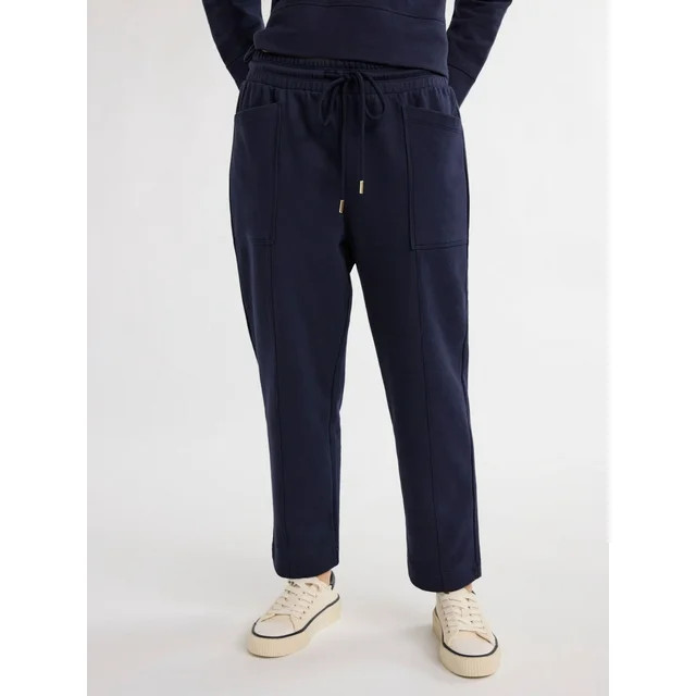 Free Assembly Women's French Terry Cloth Sweatpants with Patch Pockets, 24.5" Inseam, Sizes XS-XX... | Walmart (US)