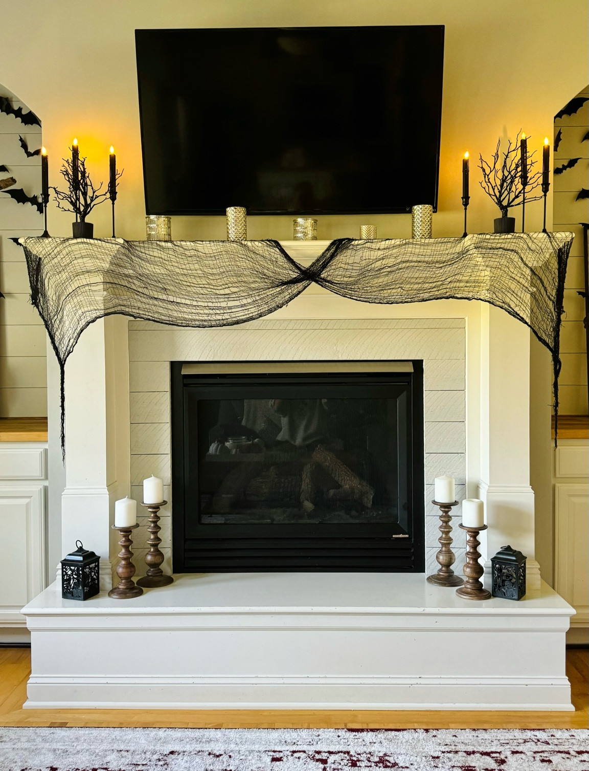Halloween fire place mantel 

#LTKHalloween #LTKSeasonal