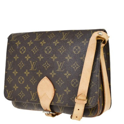 LOUIS VUITTON Cartouchiere GM Shoulder Bag Monogram Leather Brown M51252 33MZ249 | eBay US