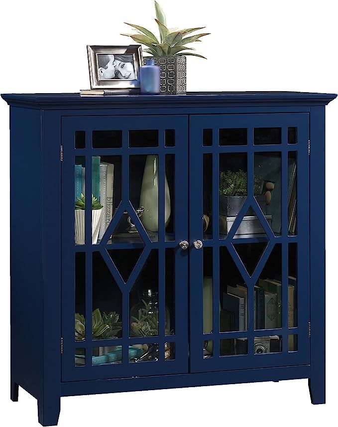 Sauder Shoal Creek Display Cabinet, Indigo Blue finish | Amazon (US)