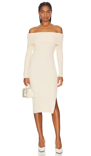 Francesca Knit Dress in White Sweater Dress | Fall Work Wearing | Womens Work Wearing  | Revolve Clothing (Global)
