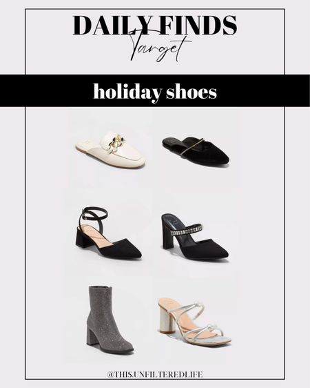 Target holiday shoes - heels - holiday outfit - fall shoes - winter shoes 

#LTKshoecrush #LTKunder50 #LTKstyletip