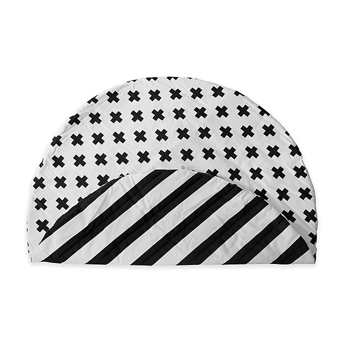 Monochrome Stripe & Cross Reversible Play Mat | buybuy BABY