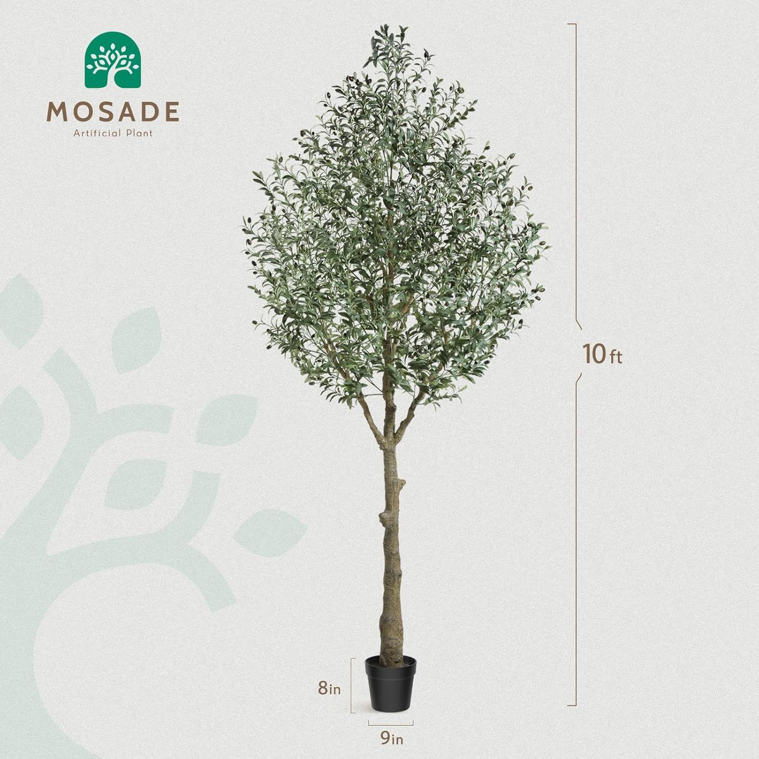 MOSADE Artificial Olive Tree 10 Feet Fake Olive Plant and Handmade Seagrass Basket, Perfect Tall ... | Amazon (US)