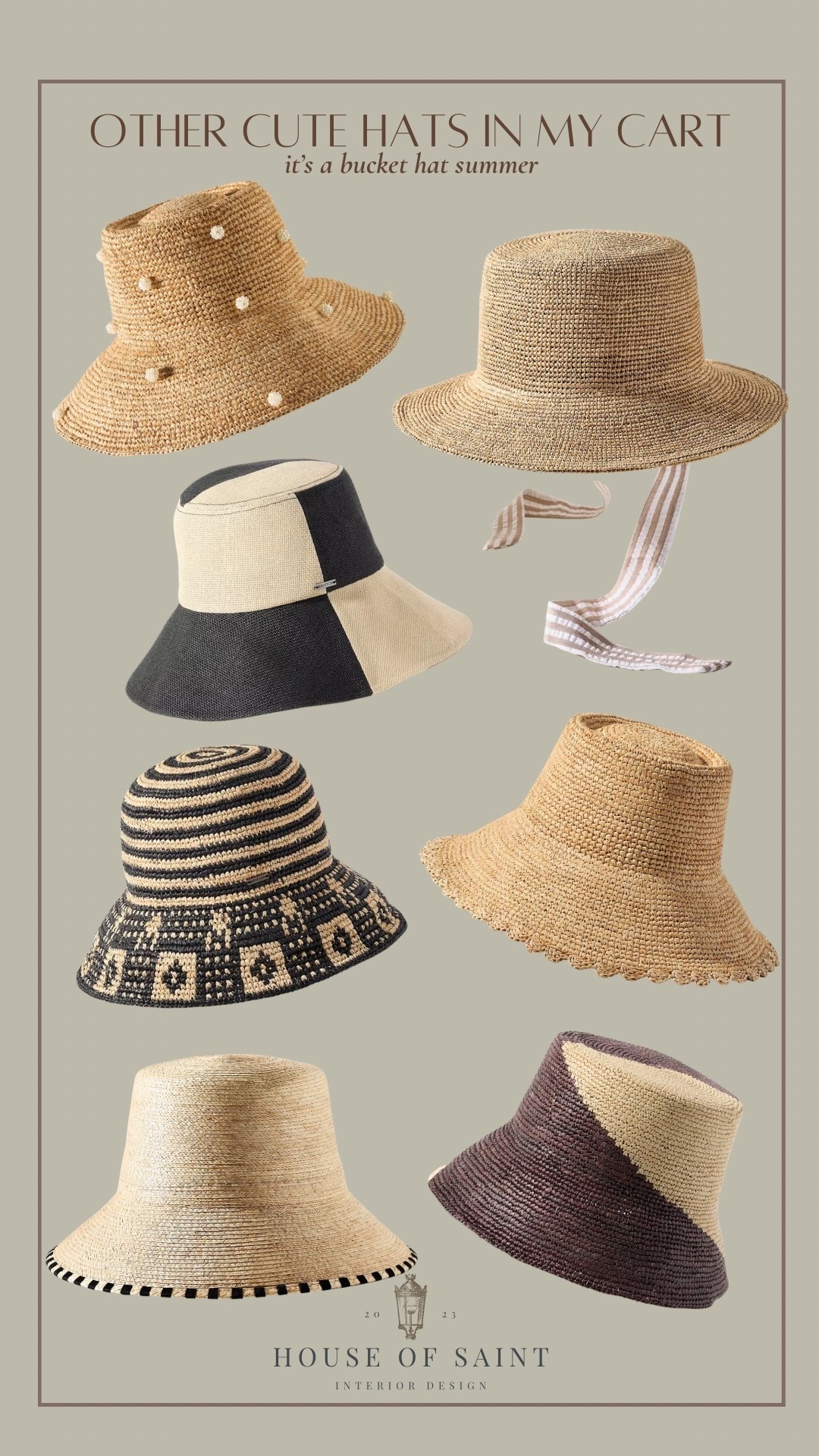 Bucket hat summer officially has my attention 🤎 Sharing the cutest woven hats in my cart lately — from coastal striped styles to chic neutral raffia hats that instantly make any summer outfit feel elevated. Perfect for beach days, pool afternoons, vacation outfits, farmers market mornings, and all the Memorial Day + Fourth of July moments ahead. Which one would you pick? ☀️🧺✨

#LTKSeasonal #SummerStyle #BucketHat #CoastalStyle #NeutralStyle 

 #LTKSeasonal