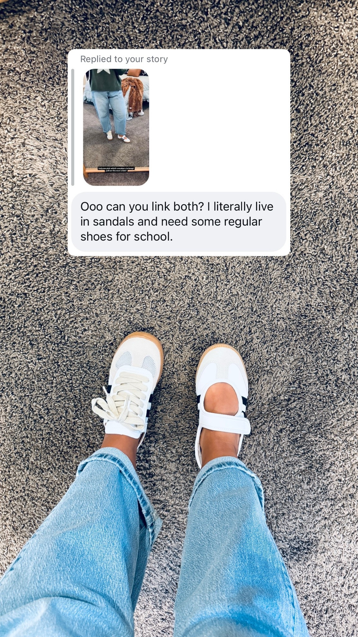 trying to decide which sneaker I should keep & the results are in from my insta story vote… both 🤣 

 