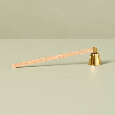 Metal & Wood Candle Snuffer Brass/Brown - Hearth & Hand™ with Magnolia | Target
