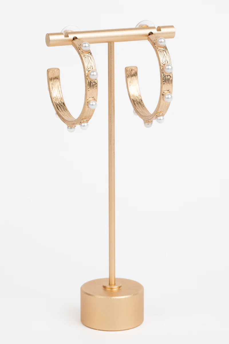 Leah Pearl Hoops | Avara