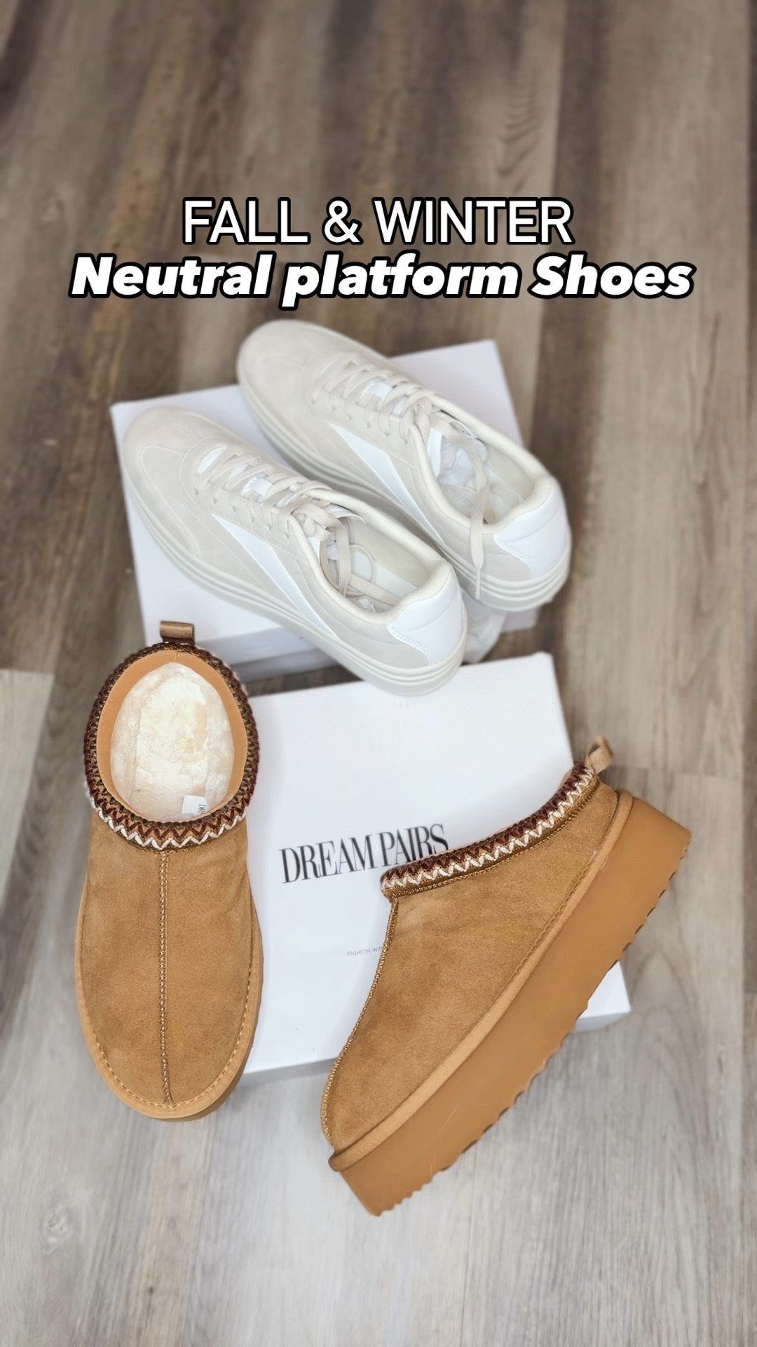 The cutest neutral shoes for Fall and winter! These suede platform slippers are so comfy and perfect for everyday! The plush fur lining is so warm & cozy! They are TTS and currently on sale for only $31! And these platform sneakers are the perfect neutral sneaker. Great to wear casual and dressed up! I’m normally a size 8.5 to 9 and I should’ve got the 8.5! Both on Amazon Prime! 

Fall shoes | neutral sneaker | everyday style | winter fashion | outfit Inspo | boho style | Amazon find | fall boots | affordable fashion | comfy fashion | weekend outfits | womens boots | fall style | shoe crush

#fallshoes #fallboots #falloutfit #everydaystyle #neutralsneaker #platformshoe #amazonboots #winterfashion #platformsneaker #bootsforfall #shoecrush #amazonoutfit #everydayoutfit #microinfluencer #amazonfashion #amazonfashionfinds #falloutfitinspo #fallfashion #wintershoe #founditonamazon #uggdupe #OutfitInspiration #ltkunder50 #ltkshoecrush 

#LTKFindsUnder50 #LTKShoeCrush #LTKSeasonal