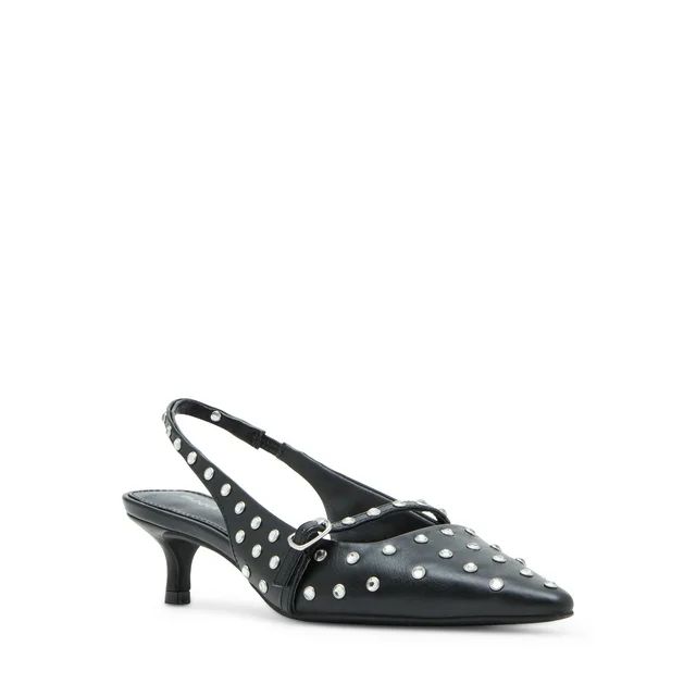 Madden Girl Women's Krystal-R Slingback Kitten Heel | Walmart (US)