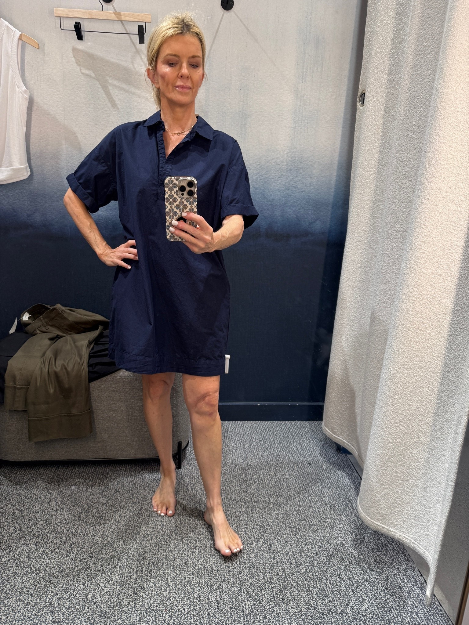 A couple of other pieces I tried on that just didn’t work for me.  This Michael Stars dress was cute and comfortable, but it hit me a little too short, so I didn’t find it very flattering on me.

#LTKSaleAlert #LTKOver40 #LTKSeasonal