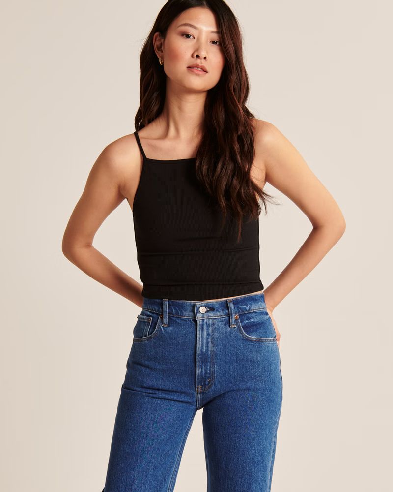 Women's Refined Seamless Rib Fabric Boatneck Tank | Women's Tops | Abercrombie.com | Abercrombie & Fitch (US)