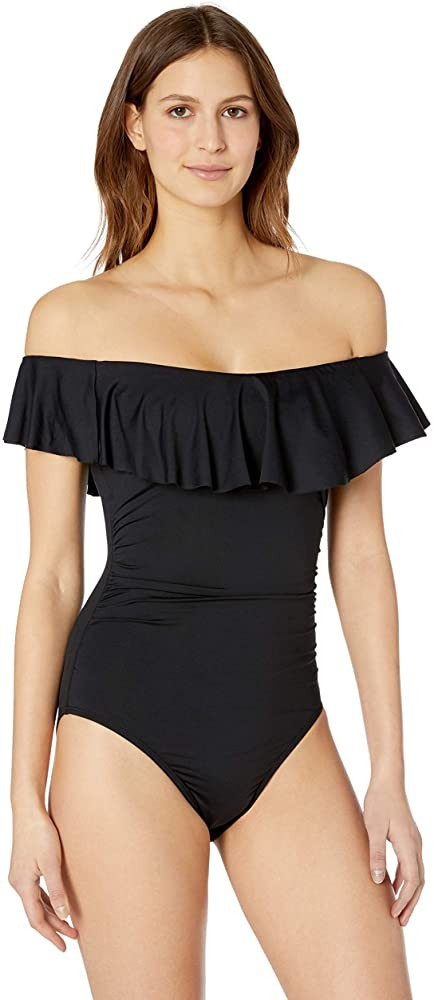 La Blanca Women's Island Goddess Off Shoulder Ruffle One Piece Swimsuit | Amazon (US)