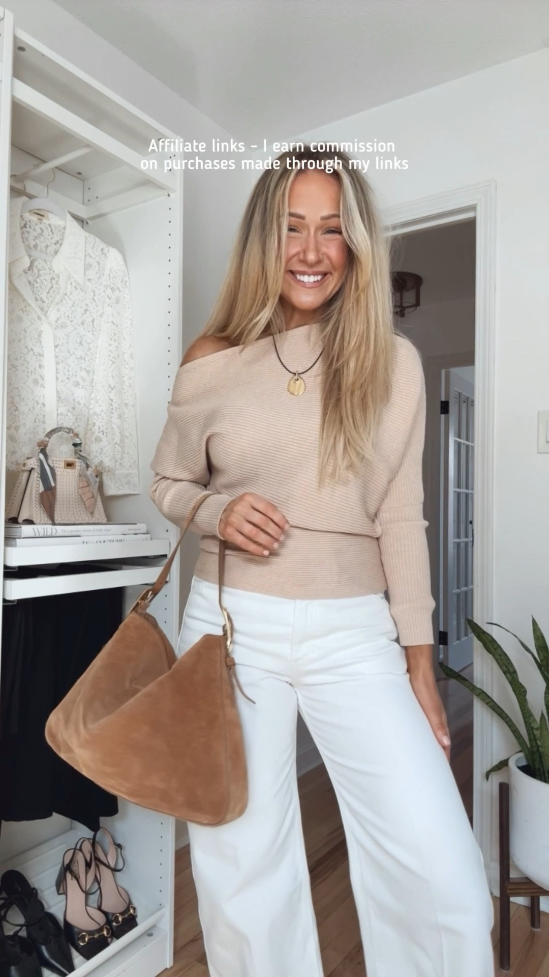 Affiliate links - I earn commission on purchases made through my links | white jeans outfit 