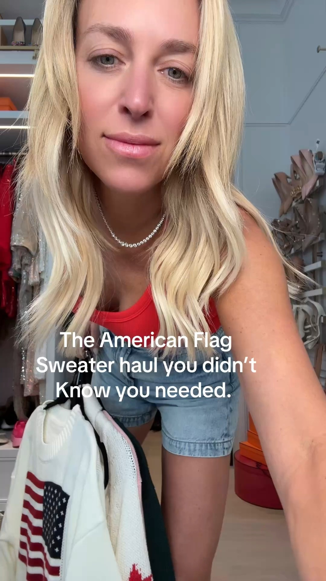 American flag sweater. 4th of July outfit summer outfit

#LTKTall #LTKOver40 #LTKootd
