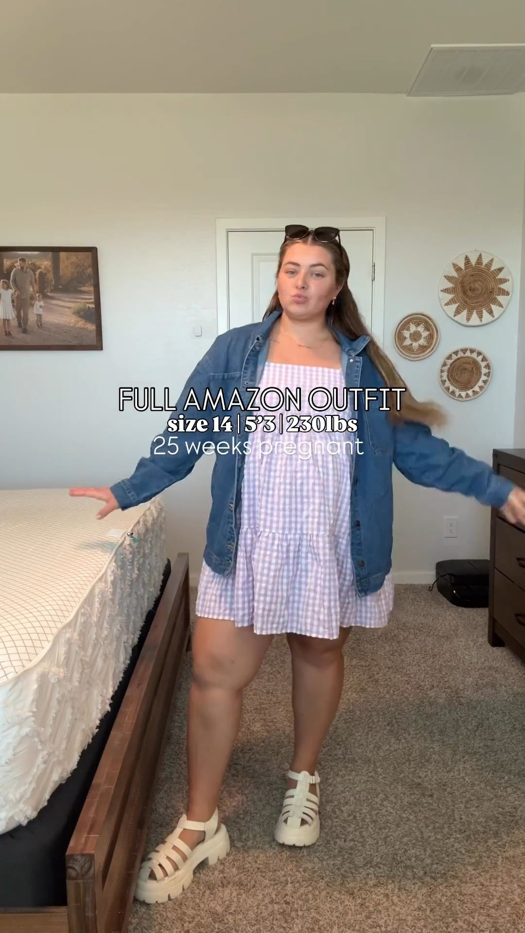 Cute Amazon outfit 💜 wearing a XL for the dress and L for the jacket  

#LTKStyleTip #LTKMidsize #LTKFindsUnder50