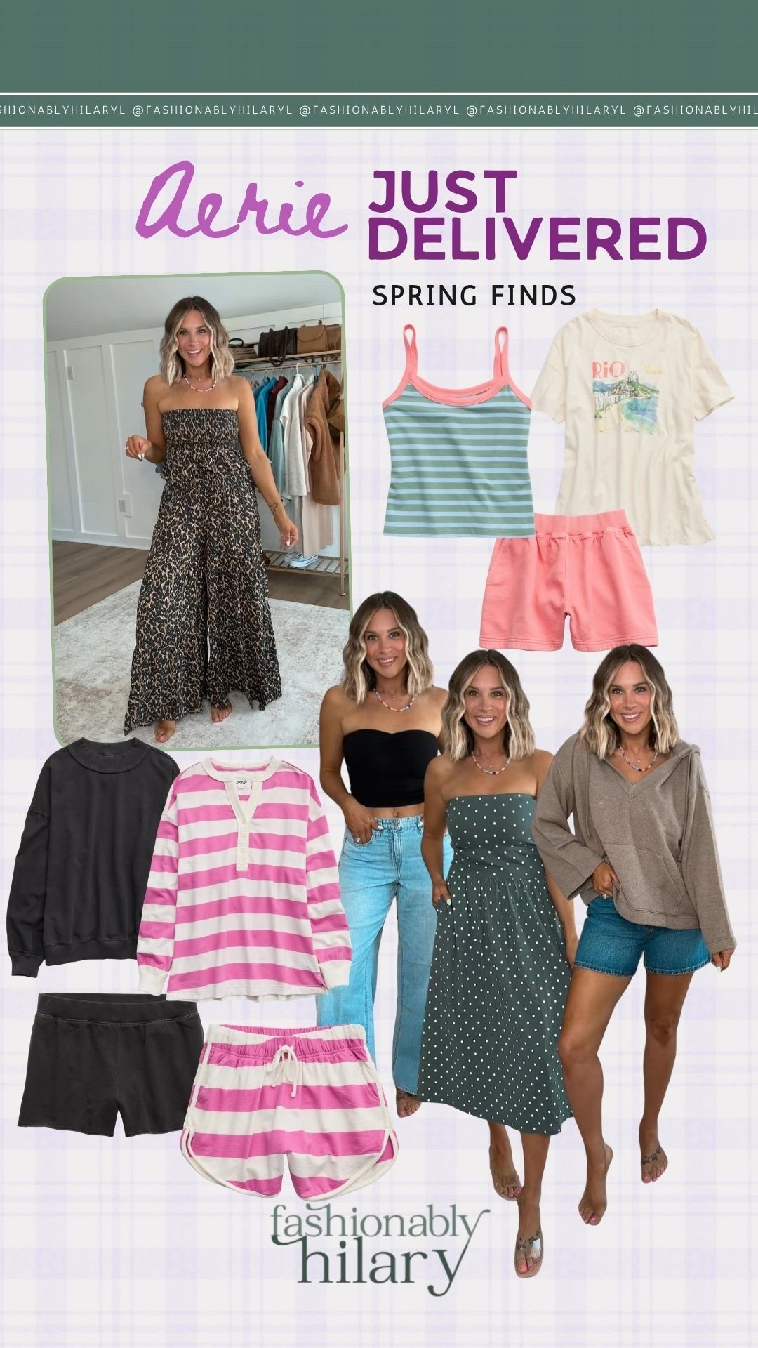 Now I know why I never share Aerie…. There are WAY too many cute things there 🤪! I am loving everything I bought from there and need more days in the year to wear them all! I can’t wait to wear the leopard set on date night. 
Striped lounge pieces, coral denim shorts, tube tops

#LTKMidsize #LTKSeasonal #LTKmomlife