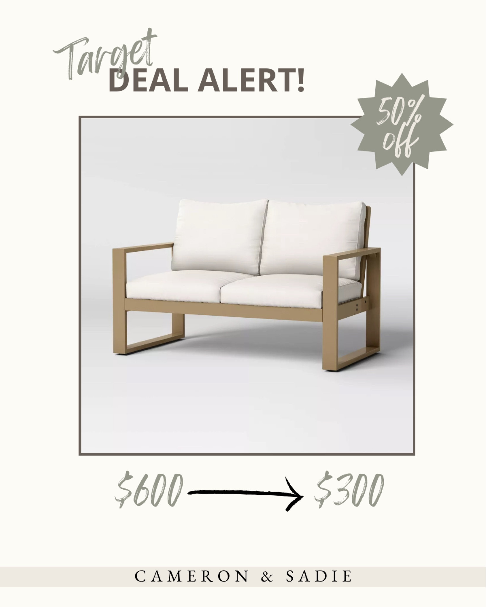 50% off of this cute outdoor couch at Target! 

#LTKHome #LTKSaleAlert #LTKSummerSales