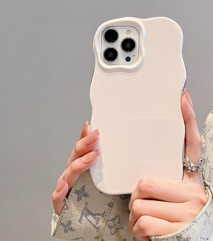 UEEBAI Wave Frame Case for iPhone 15 Pro 6.1 inch Phone Case, Candy Color Cute Wave Frame Slim Fi... | Amazon (US)