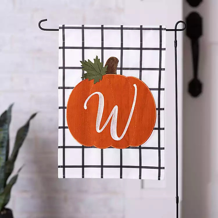 Windowpane Check Monogram W Flag Set | Kirkland's Home
