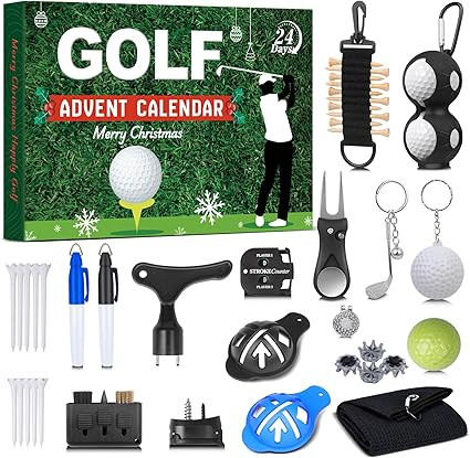 Golf Advent Calendar 2025 for Men Teen Boy, 24-Day Christmas Count-down Calendar for Father, Husb... | Amazon (US)