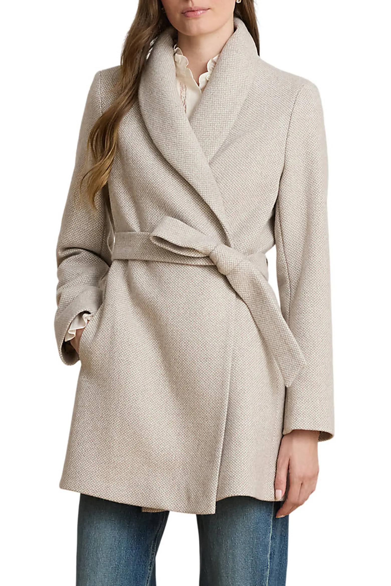 Plaid Wool Wrap Coat (Women) | Nordstrom | Nordstrom