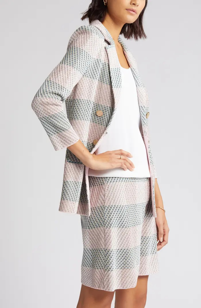 Plaid Tweed Knit Blazer | Nordstrom