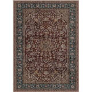Kerman Red 5 ft. x 7 ft. Vintage Medallion Distressed Area Rug | The Home Depot